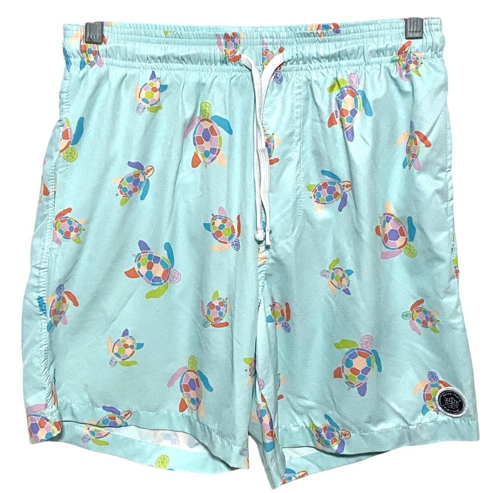 Brooklyn Cloth Turtles Kent Ave Volley Swim Shorts Trunks Mens S Beach Summer